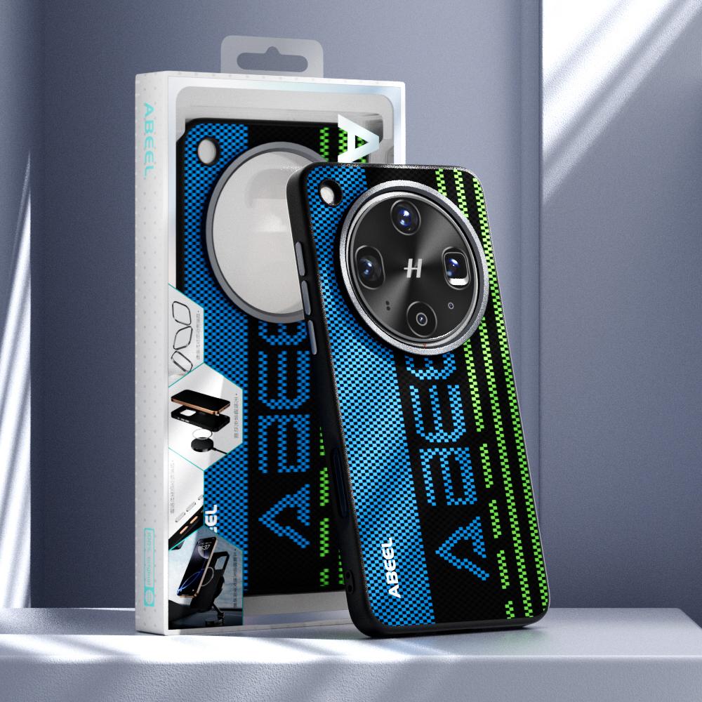 ABEEL For Oppo Find X8s+ 5G Case Compatible with MagSafe Printed PC TPU Aluminum Alloy Leather Phone Cover