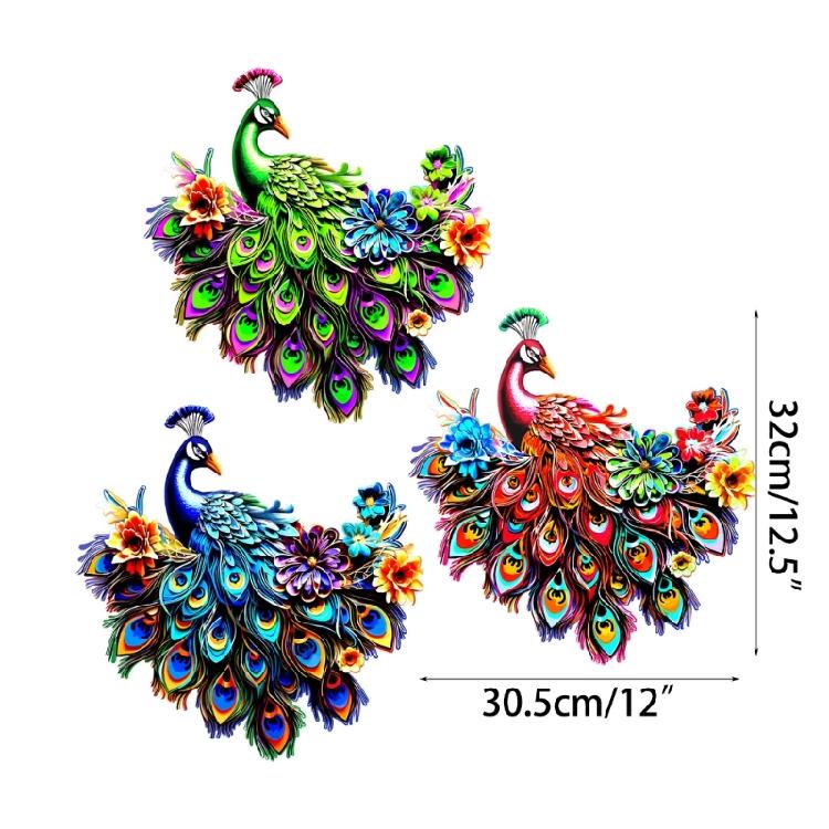 Iron Peacocks Wall Mount Balcony Hanging Decoration Home Decor Art