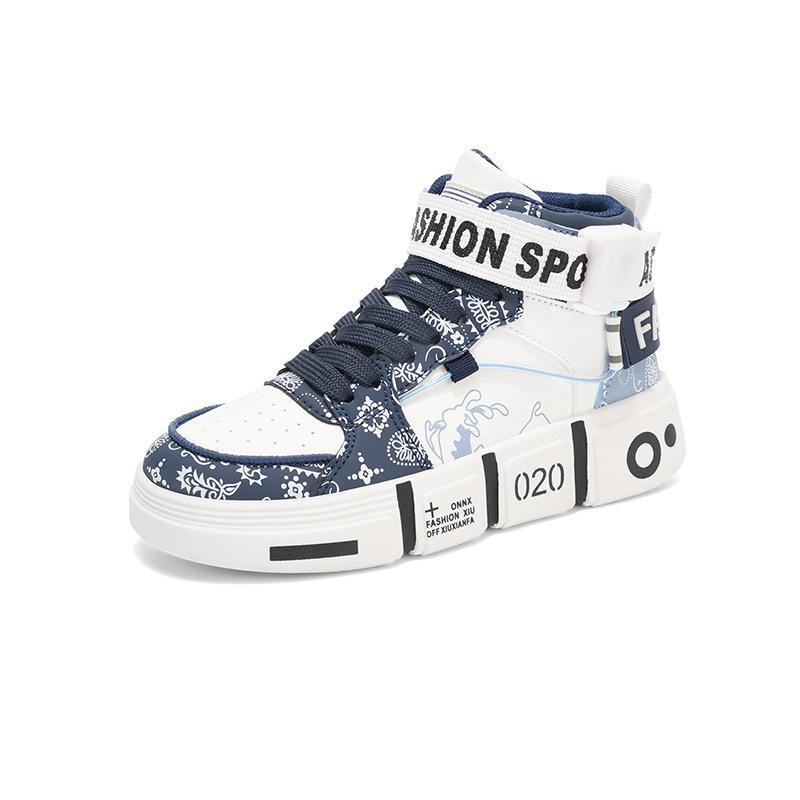 Cartoon animation couple animation joint high-top shoes casual white shoes couple student sports board shoes