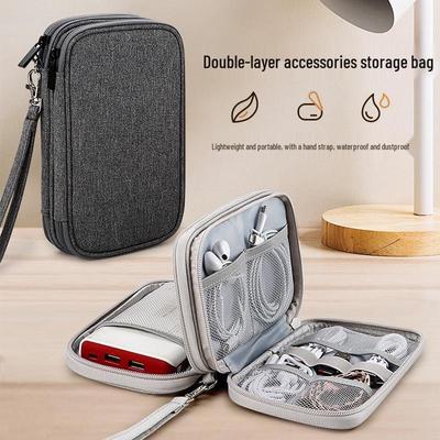 Bolsa de Armazenamento Digital de Viagem Multifuncional para Cabos, Carregadores e Acessórios