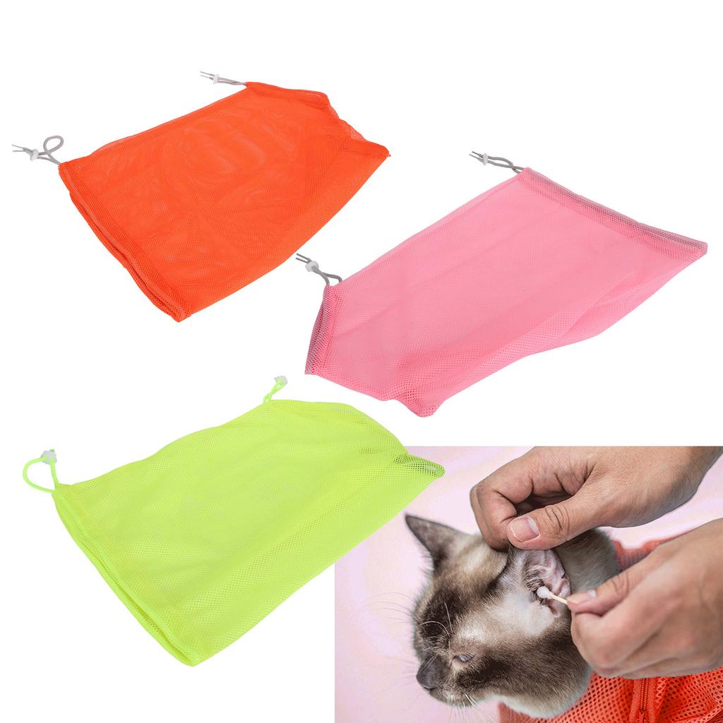 Multifunktionale Haustier-Duschtasche für Katzen, kratzfest, Netztasche zum Baden, Nagelschneiden