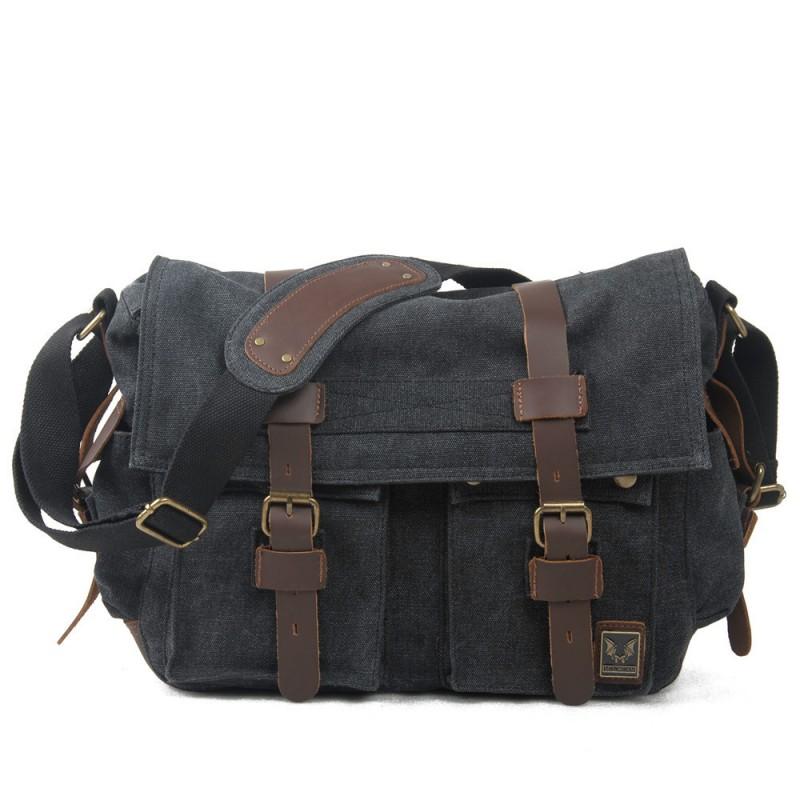 Mens Canvas DSLR Camera Bag With Waterproof Cotton Inner Sleeve Shoulder Crossbody Outdoor Travel