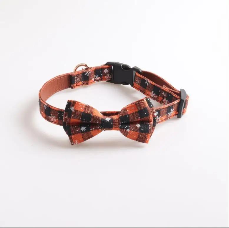 Christmas Pet Collar Dog Collar Snowflake Collar Matching Leash Breathable Mesh Pet Harness Leash