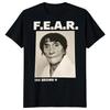 Maglietta Divertente con Umorismo Britannico 'Fear' in Cotone a Pois