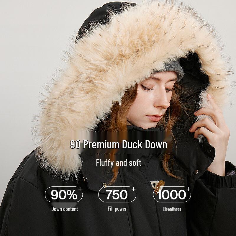 Chuyu Women's 2025 Winter Hooded Loose-fit 90% Down Jacket