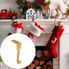 1/5Pcs Christmas Fireplace Hook Easy Installation Lightweight Metal Stocking Hangers DIY Holiday Decoration