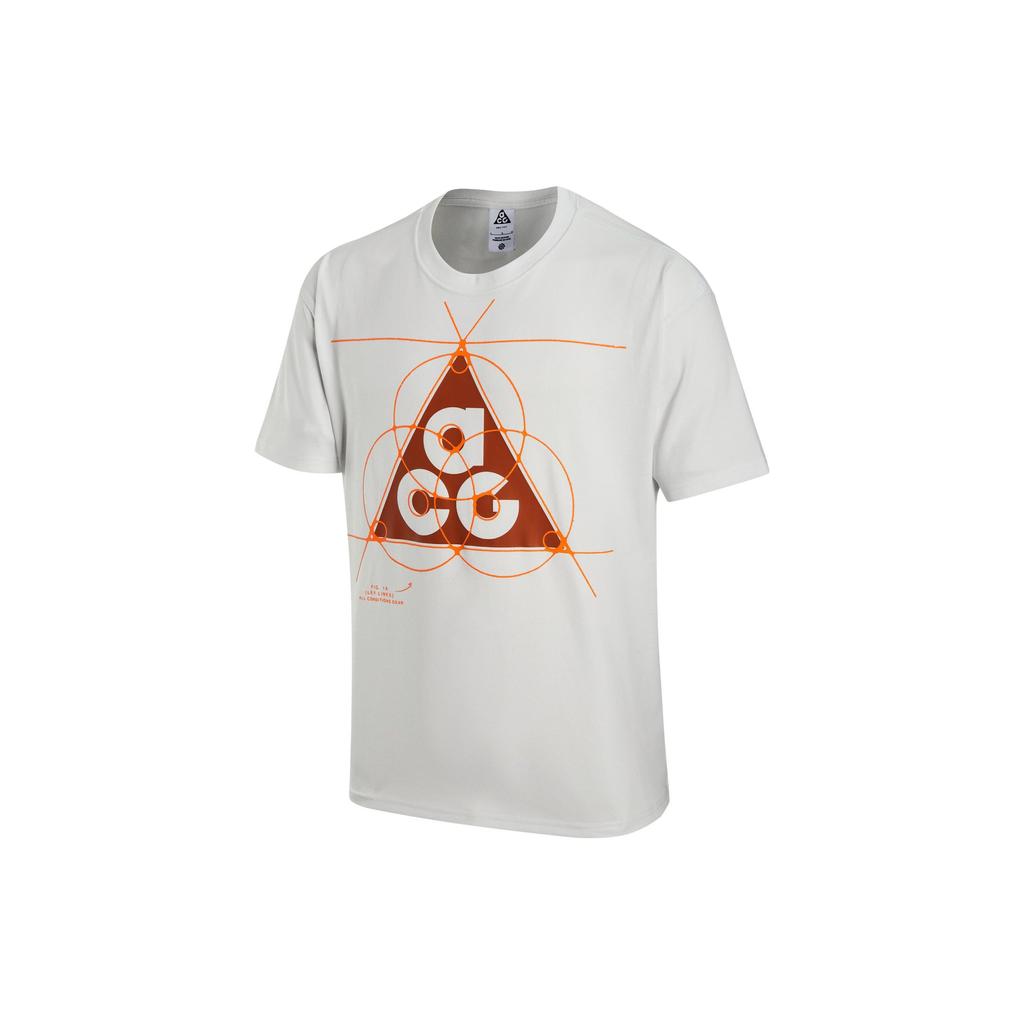 Nike Acg Leyline Graphic Print Round Neck Short Sleeve Drop Shoulder T-Shirt Men Tops Summit-White FB8120-121