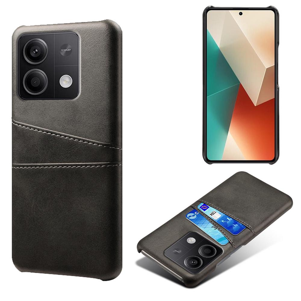 

Чохол для Xiaomi Redmi Note 13 5G з подвійними слотами для карток, протиударний чохол PU+PC, тонкий чохол для телефону Black