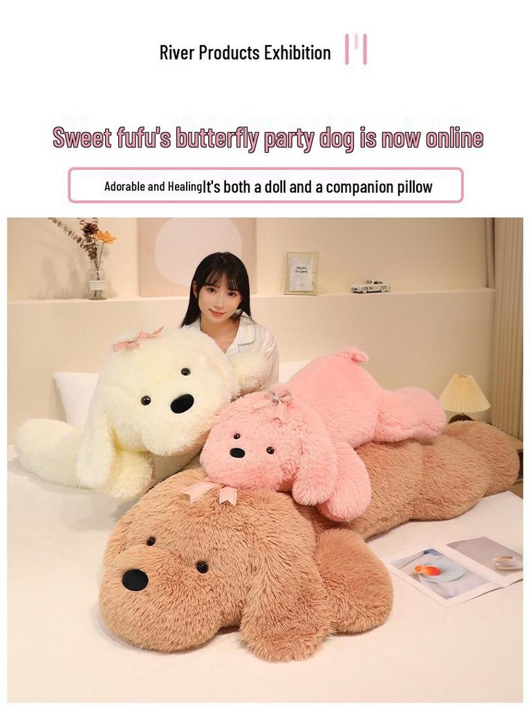 Extra Large Cute Stuffed Dog Plush Toy for Kids - Perfect Bedtime Companion Pillow