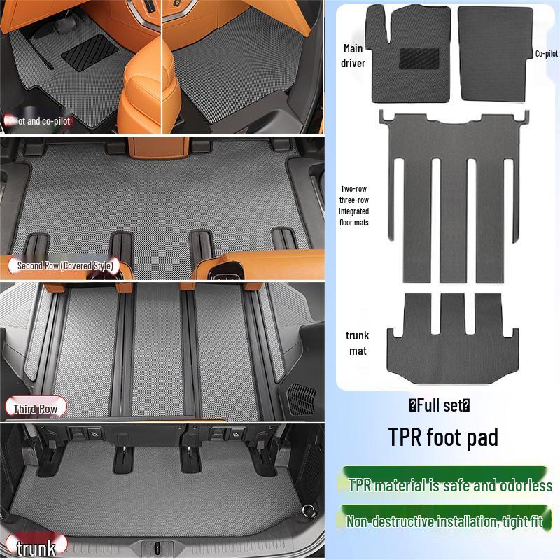 Wey Gaoshan 7/8/9 Carbon Fiber Floor & Trunk Mats - Full Coverage Interior Decor