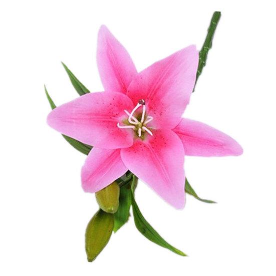 1Pc Artificial Lily Flower Fake Plant Home Office Cafe Wedding Party Decoration