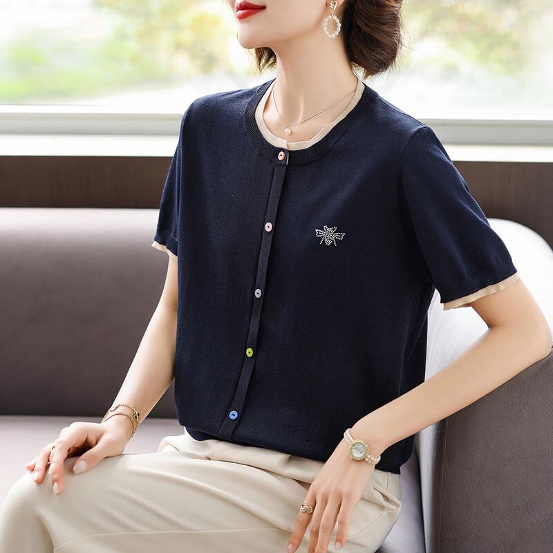 BAOLIANDUO Women s Summer Knit T-Shirt 2XL