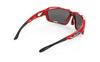 Rudy Project SINTRYX Sports Sunglasses for Road and Fire Red Gloss Frame with Smoke Black Lenses and Clear Bikes, Cycling, Marathons, Jogging,