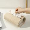 Resin Tissue Box, Rectangular Artistic Stone Imitation Design, Suitable for Home and Bathroom Decoration, Bedroom Tabletop