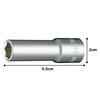 TONE Deep Socket inch Wrench Size (Hexagonal) 3SB-12L, 9.5mm (3/8") Drive, 3/8