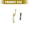 Fashionable Butterfly Belly Ring Stainless Steel Lightweight Body Jewelry With Shining Zircon Stones For Women