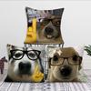 Cartoon Funny Dog Meme Kawaii Glasses Cushion Cover For Pillow Printing Sofa Decoration Home Car Room Office Nordic Simplicity
