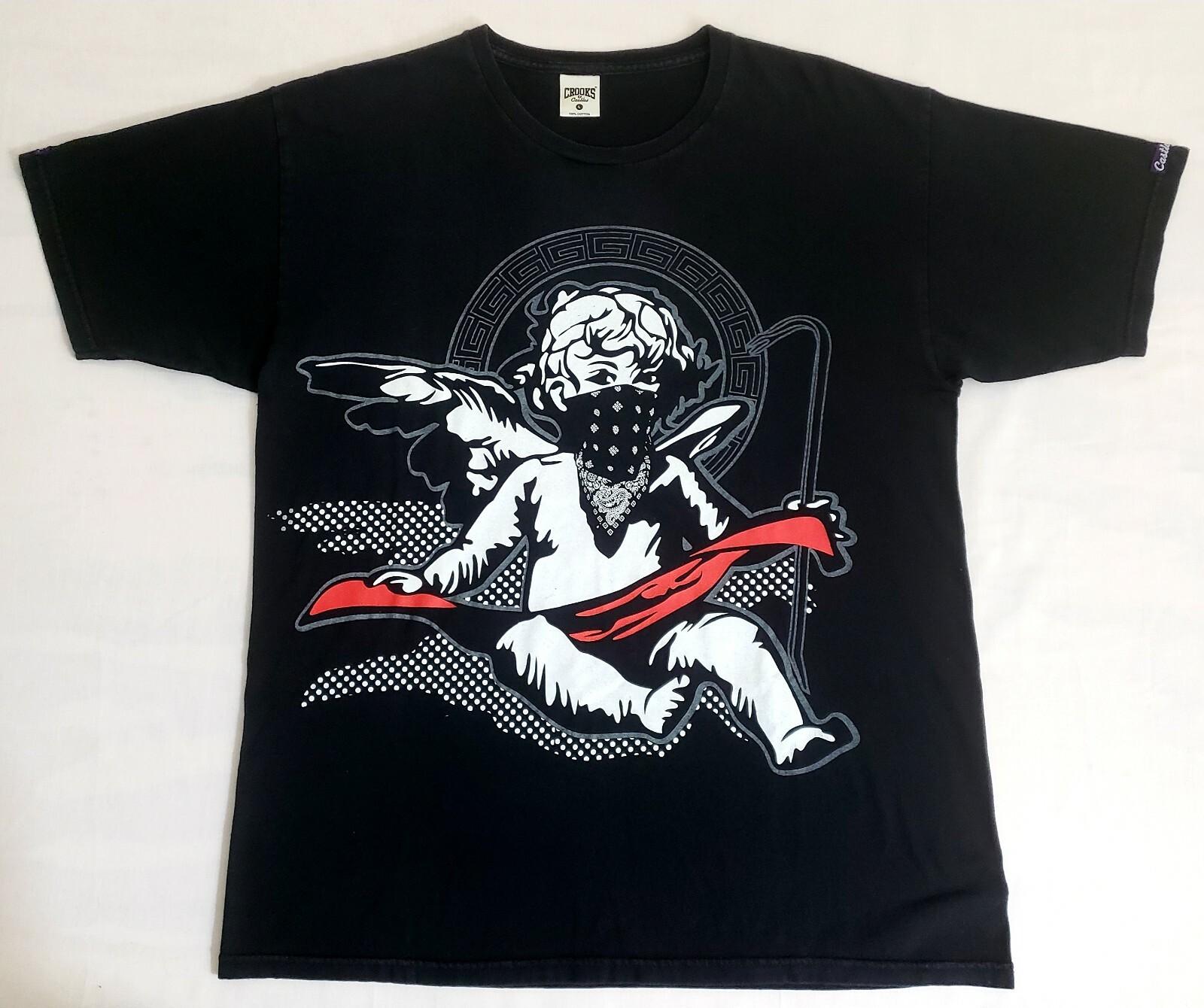 KANYE WEST Crooks & Castles x Good Music T-Shirt Sz Large Rap Tee Hip Hop Collab L