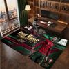 Cristiano Ronaldo Custom Crystal Velvet Rug, Personalized Name Text Print, Football Logo Soft Non‑Slip Floor Mat Home Decor Gift