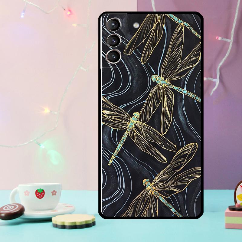 Dragonfly Animal Art Phone Case For Samsung Galaxy S24 S25 Ultra S21 S22 S23 Ultra S9 S10 S20 Plus S25 FE Cover