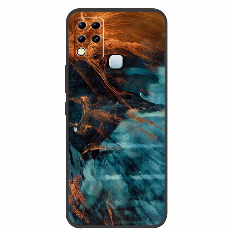 For Infinix Hot 11 G37 Case X689F Marble Silicone Protective TPU Soft Back Cover for Infinix Hot11 G37 128GB Funda Cartoon Coque