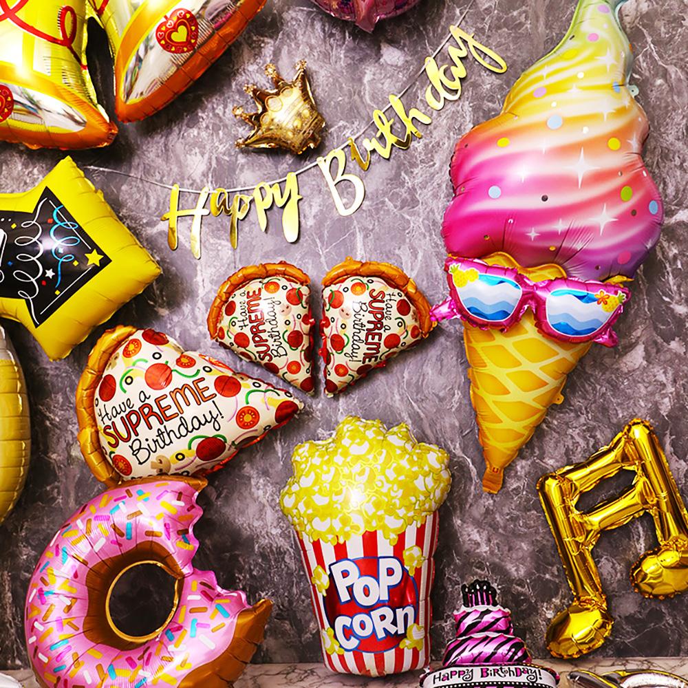 Sweet Donut Ice Cream Cake Foil Balloons Love Helium Balloon Baby Shower Birthday Party Decoration Kids Toy Digital Figure Globo