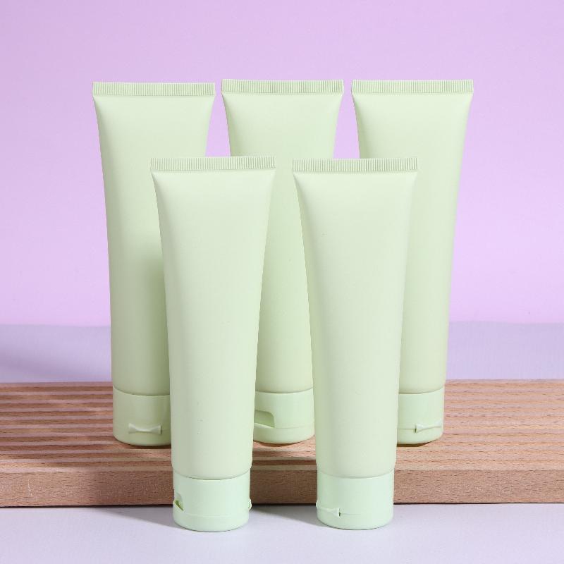 50ml 100ml Grüne Nachfüllbare Quetschflaschen Kosmetisch Leer 5 Stück für Lotion Creme Make-up Reiseaufbewahrung