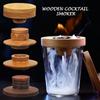 1Set Cocktail Smoker Kit Wooden Smoker Food Smoker Tool Smoked Wood Lid Cocktail Bar Lid Set Old Fashioned Bartender Kit