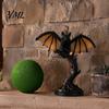 Gothic Theme Interior Lighting Vintage Black Bat Table Lamp, Resin Decorative Night Light, Retro Alternative Home Aesthetic Decor Style Desk Lamp for