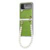 For Samsung Galaxy Z Flip 4 5g Luxury Bling Sparkle Glitter With Pearl Chain Case For Girls Women Anti -Drop Shockproof Cover