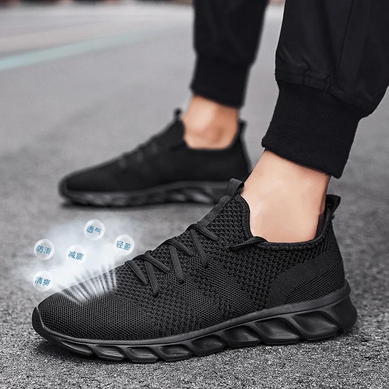 Men's Casual Sports Shoes Breathable Summer Light Soft Sole Comfort Outdoor Running Shoes Fashion Student Mesh Plus Size Sneaker