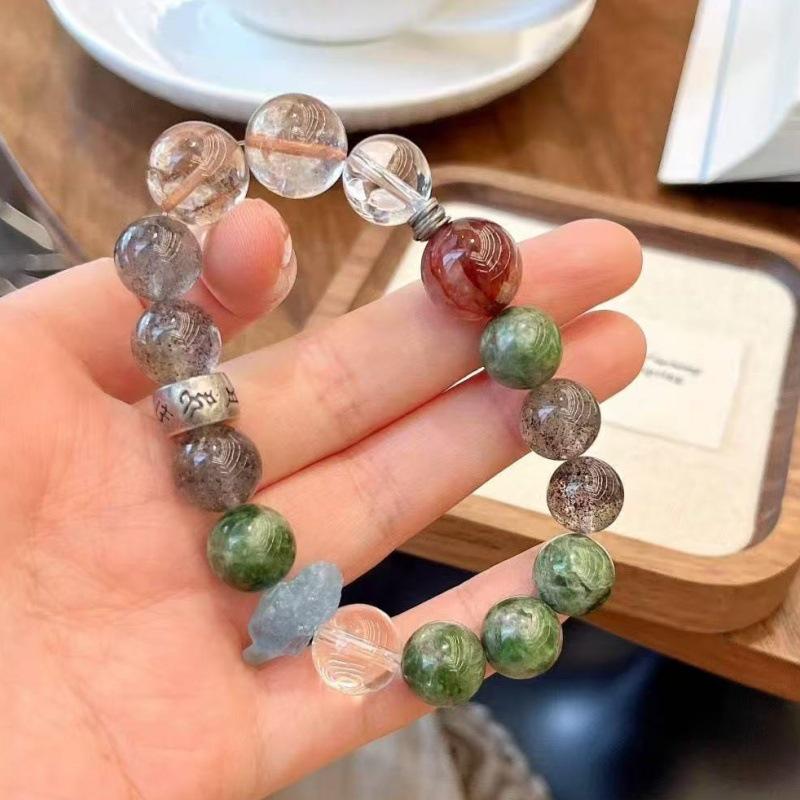 Xiaohongshu Natural Crystal Bracelet: Unique Design, Large Particle, Multi-Gemstone, Women's Niche Ins Style