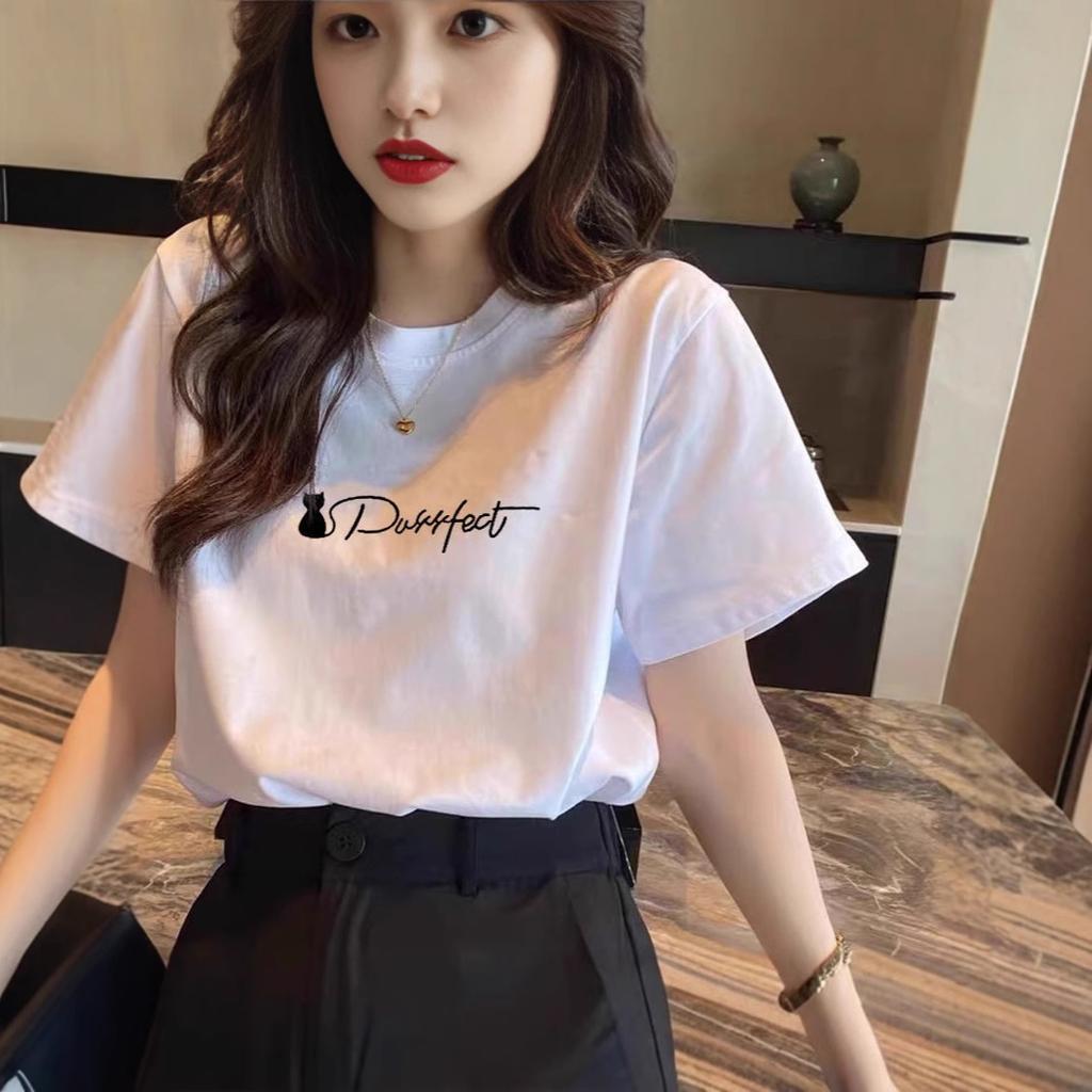 American Retro Short-sleeved T-shirt Women's Pure Cotton Top Trendy New Spring and Summer Loose and Thin Versatile Bottoming Shirt