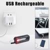 USB Recharge LED Flashlight Work Light Keychain Flashlight for Police Shoulder Clip Lights Warning Flashing Light Outdoor Lamp