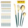 40 Stück Lebensmittelqualität Edelstahl Besteck Essbesteck Sets, Gabeln und Löffel Tischgeschirr Besteck Service für 10 Personen