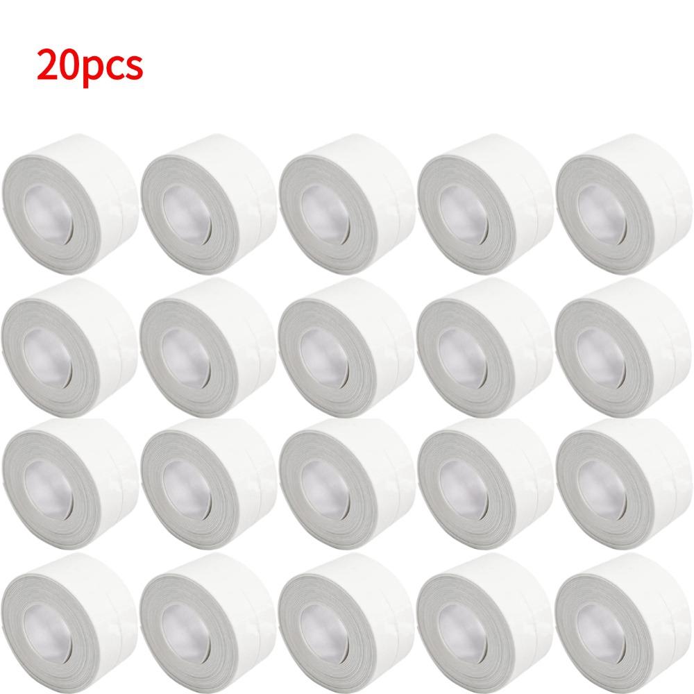 Bathroom Waterproof Wall Stickers Sealing Tapes PVC Adhesive Sealing Strips Sink Edge Tape Sink Bathtub Caulk Tape Home Posters