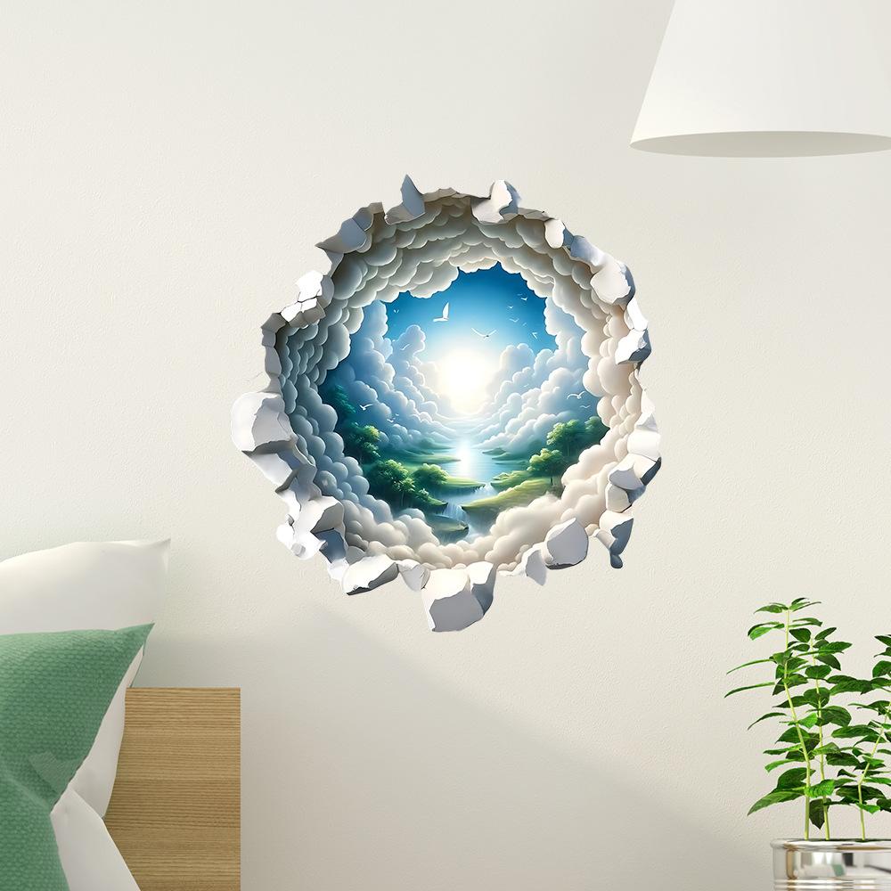 Living Room Porch Artistic Conception Landscape Bathroom Doors Windows Self-pasted Sticker