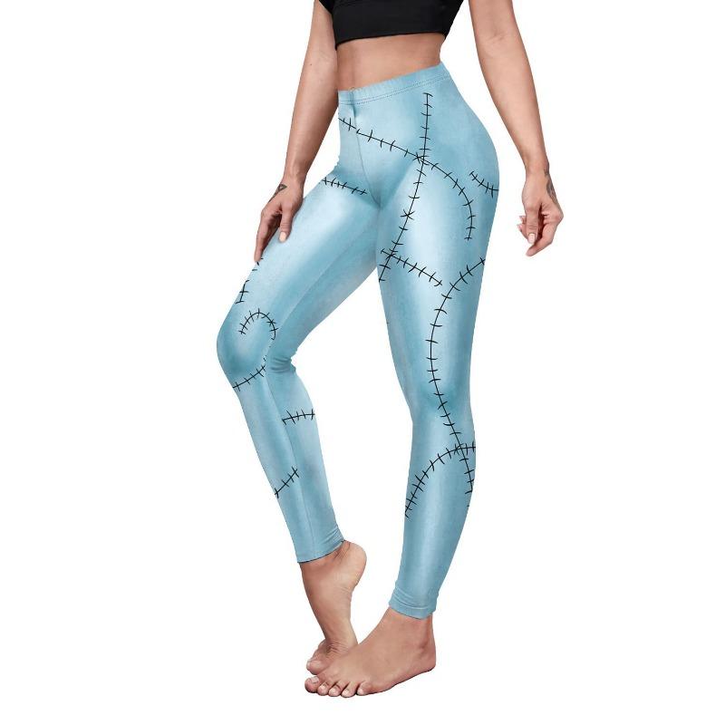 Christmas Horror Nightwear Pants Sally Halloween Digital Printing Hip Lift Shapewear Leggings Women