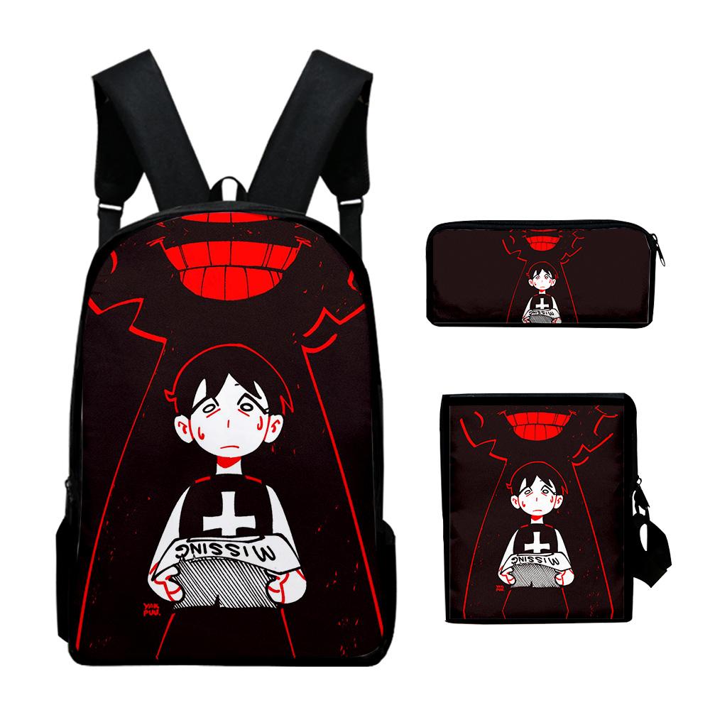 Trendy Subway Midnight Game 3D Print 3pcs/Set Pupil School Bags Laptop Daypack Backpack Inclined Shoulder Bag Pencil Case