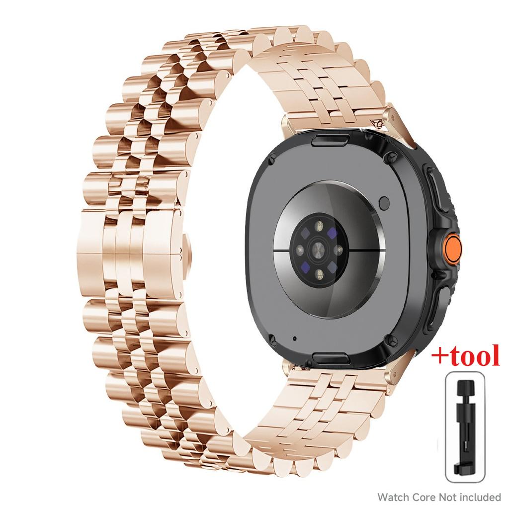 Bracelet de Luxe en Acier Inoxydable pour Samsung Galaxy Watch 8 Classic 46mm 8 44/40mm Bracelet Métal Galaxy Ultra2025 / 7 47mm Bracelet Homme