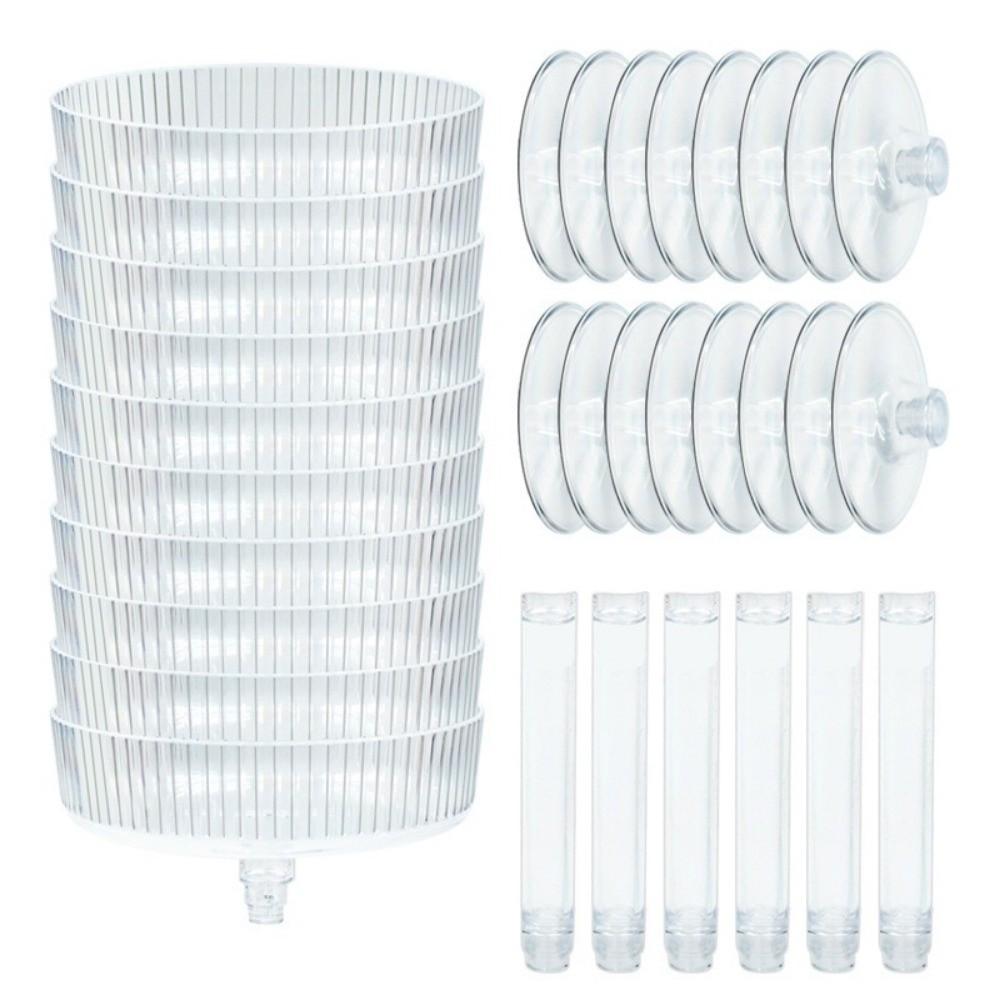 Plastic Martini Glasses Detachable Transparent Ribbed Martini Glasses Disposable Champagne Tower Dessert Cup