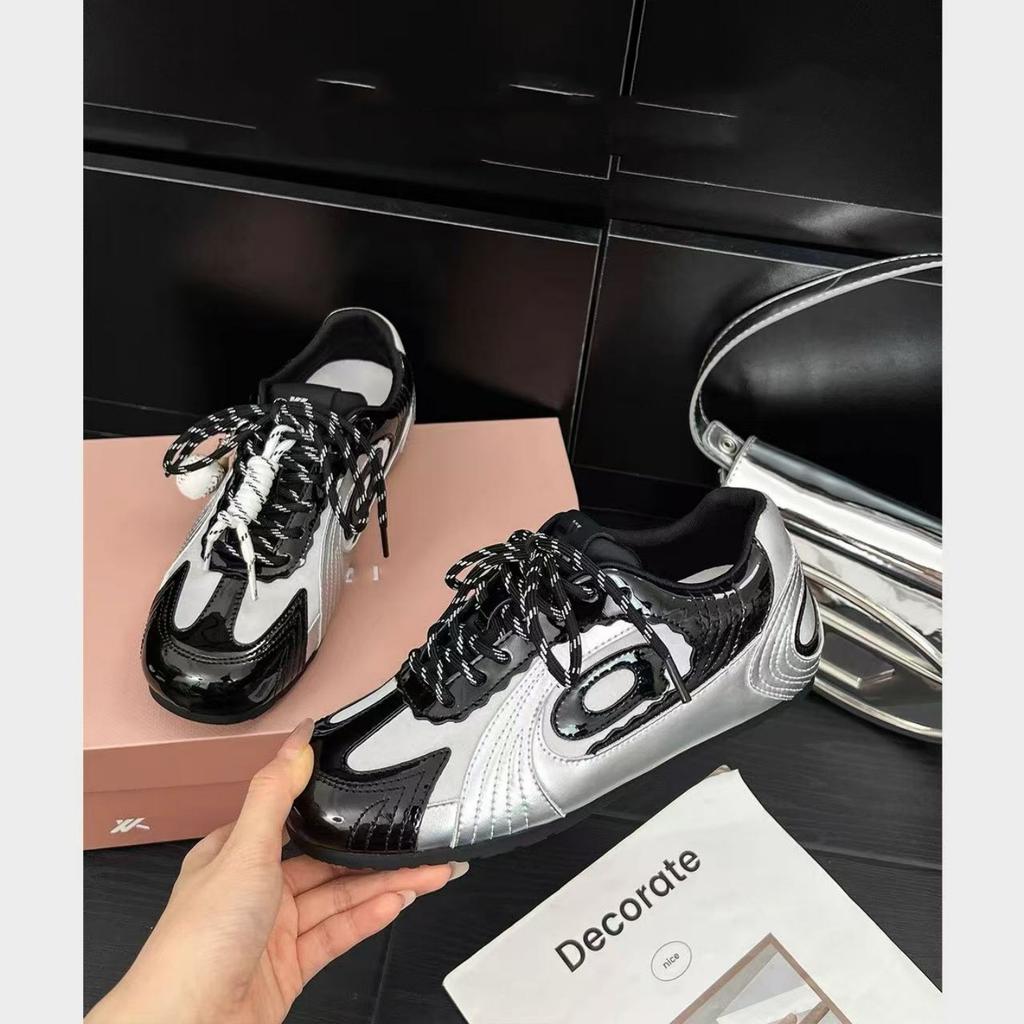 Retro Versatile Baseball Moral Training Shoes Women's 2025 New Comfortable and Lightweight Flat-bottomed Casual Sports Racing Forrest Gump Shoes