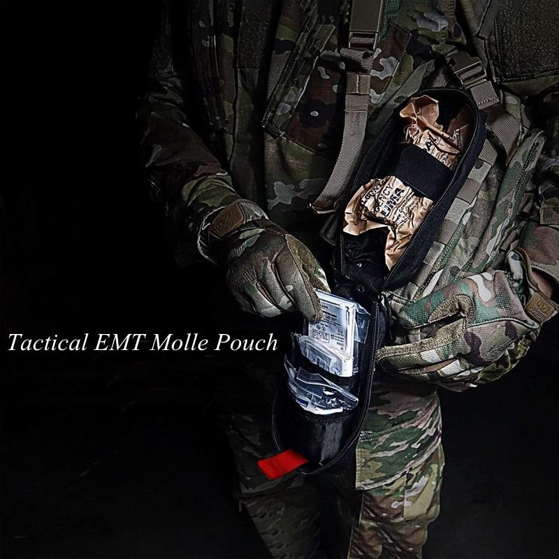 Medical Pouch Tourniquet Holder Tactical First Aid Pouch Small Trauma Kit  Pouch Emergency EMT Kit for Camping Hiking