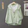 Hooded UV Protection Lightweight Summer Cardigan Jacket - Breathable, Loose Fit for Outdoor Casual Wear