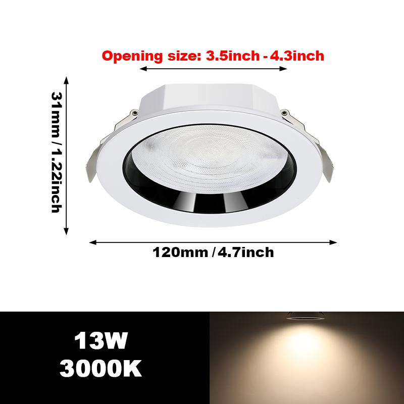 Ceiling LED Spotlights Dowmlight AC 220V Round Recessed LED Dowm Light Spot Ceiling Lamp 9W 13W 19W 22W Indoor Lighting