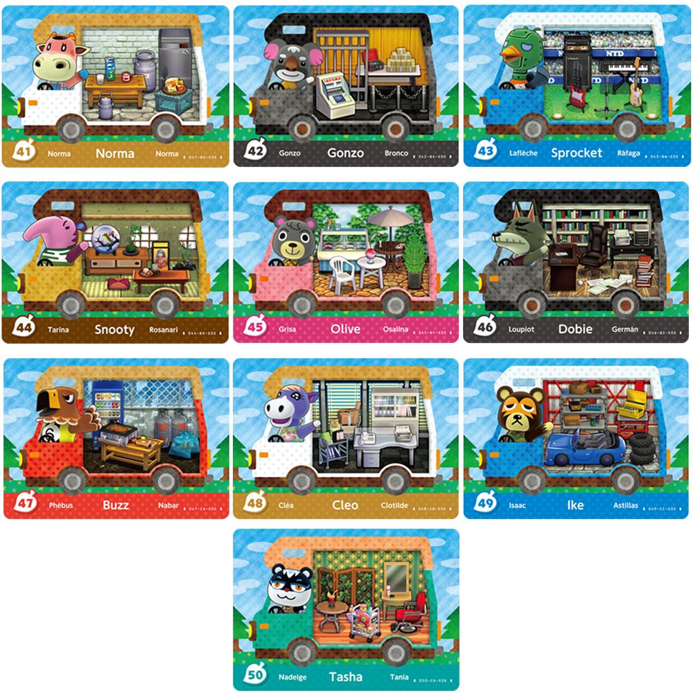 50PCS Animal Crossing Mini RV Game Cards Waterproof Wear-resistant For NS Switch