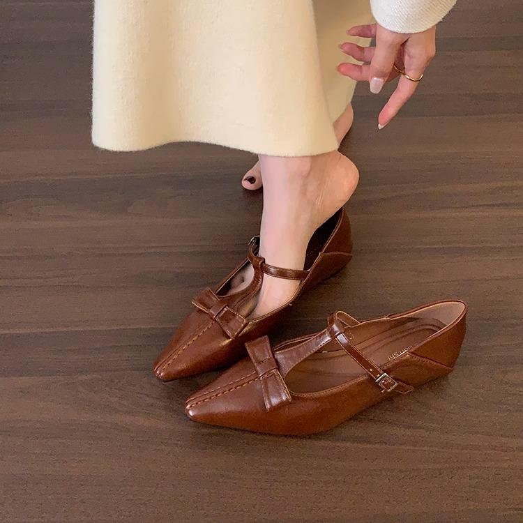 Fashion Retro Woman Shoes Female Footwear Pointed Toe Clogs Platform Increas Height Dress New Summer Creepers Increased Internal Mary