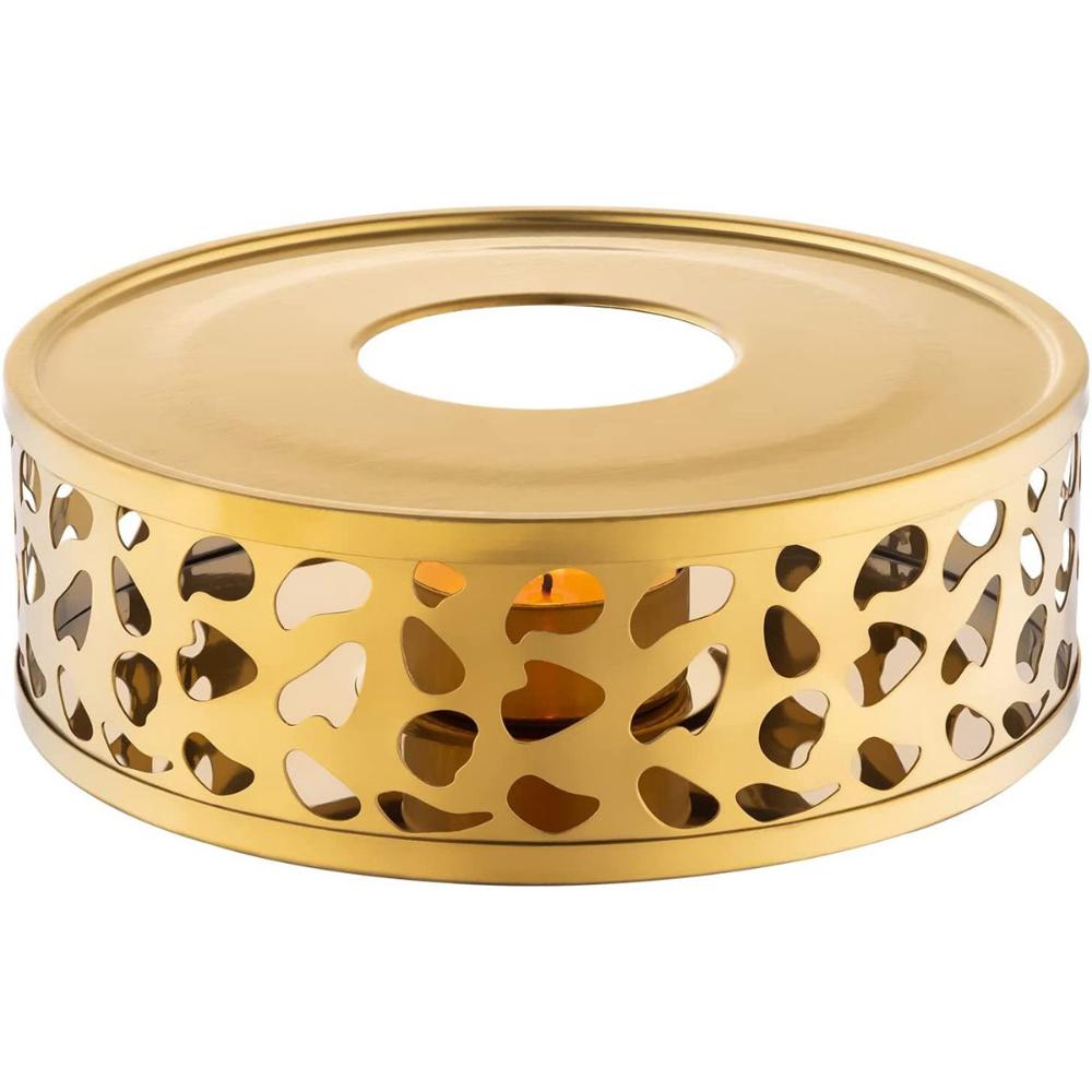 Outdoor Teaware Golden Portable Stainless Steel Heating Base Teapot Warmer Trivet Coffee Heater