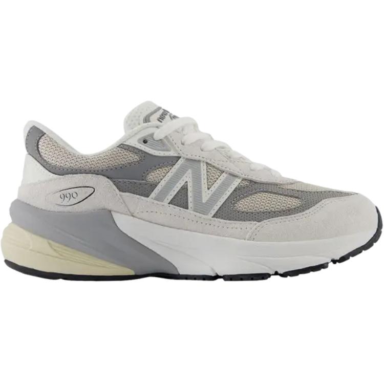 New Balance 990v6 Big Kid Reflection Marblehead Kids Sneakers Grey White GC990NC6