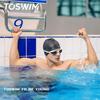 TOSWIM Silicone Swimming Cap, for Long Hair, Ear Protection, Black, Plus Size